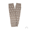 Iobio benvarmere i økologisk bomuld - light beige-dots ecru