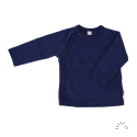 Iobio trøje med slå-om i økologisk bomuld - dark blue