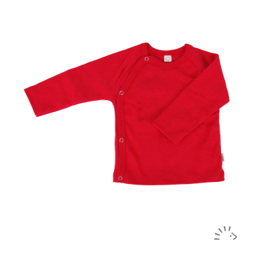 Iobio trøje med slå-om i økologisk bomuld - carmine Red