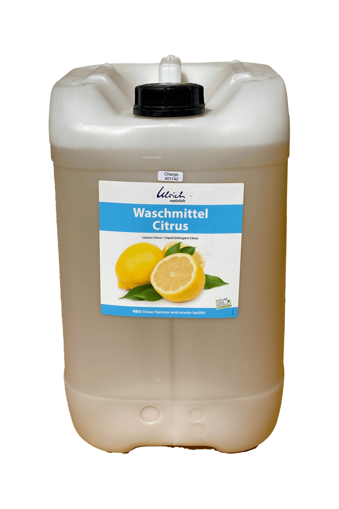 Se Ulrich Natürlich vaskemiddel med citrus - 25 l - økologisk hos Ko og Ko