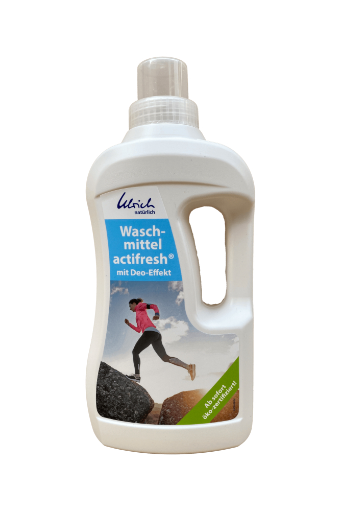 Se Ulrich Natürlich vaskemiddel med lugtabsorber (actifresh) til sports- og arbejdsstøj - 1 l - økologisk hos Ko og Ko