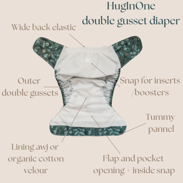 Heritage Hug onesize aio - cotta leaves