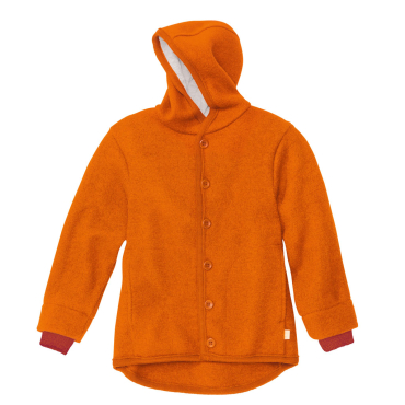 Disana jakke i kogt økologisk uld - orange - GOTS - PREORDER