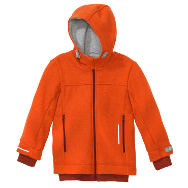 Disana outdoor jakke i kogt økologisk uld - orange - GOTS - PREORDER