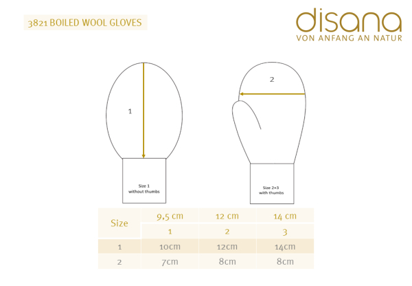 Disana vanter i økologisk kogt uld - caramel - GOTS