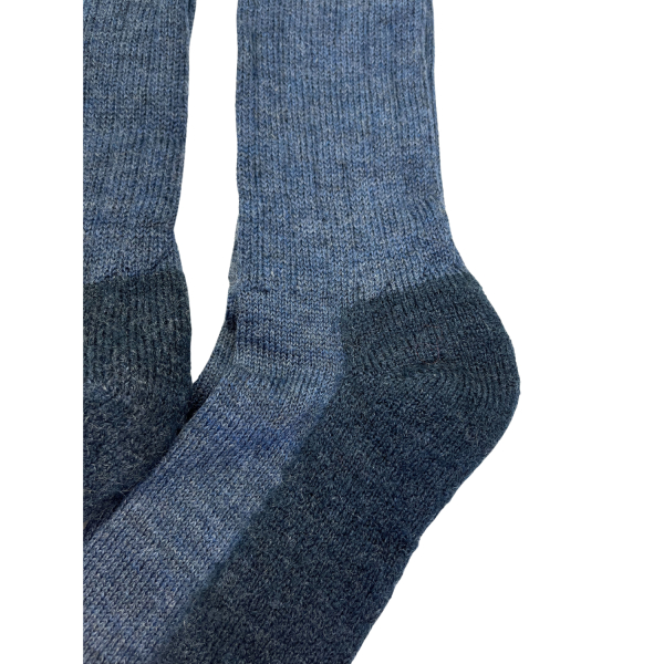 Hirsch Natur uldsok med ekstra kraftig sål til voksne - GOTS - jeans/nachtblau