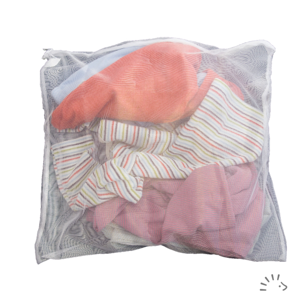 Popolini vaskenet med lynlås - 50x55 cm - 1 styk