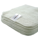MuslinZ bambusvaskeklude i frotte - 20x20 cm - 12 pk - hvid