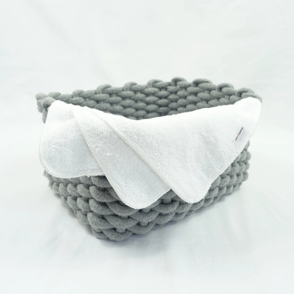 MuslinZ bambusvaskeklude i frotte - 20x20 cm - 12 pk - hvid