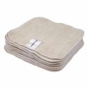 MuslinZ 12 pk - bambusvaskeklude i frotte - 20x20 cm - natur