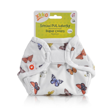 XKKO newborn cover i PUL - Butterflies - 2-6 kg