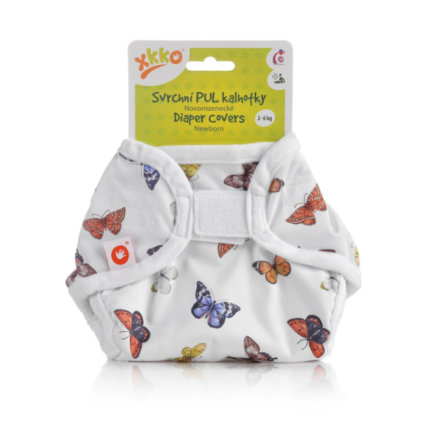 XKKO newborn cover i PUL - Butterflies - 2-6 kg