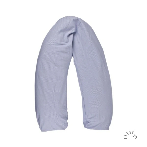 Popolini betræk til ammepude style snake - Fine stripe blue