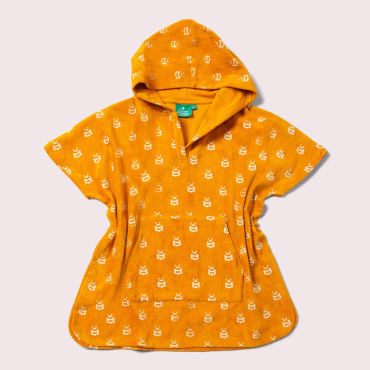 Little Green Radicals Strandponcho med Hætte – Bier, Økologisk Frotté