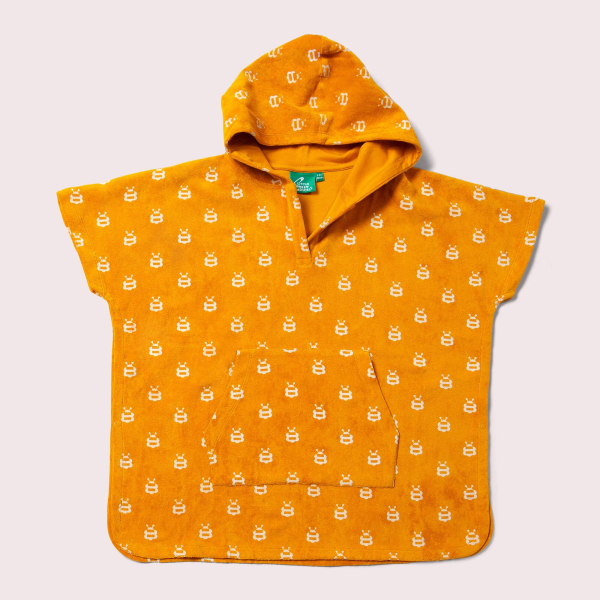 Little Green Radicals Strandponcho med Hætte – Bier, Økologisk Frotté