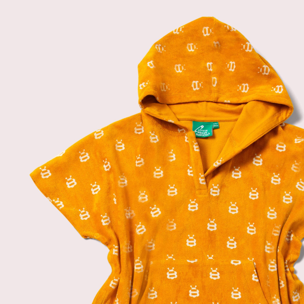 Little Green Radicals Strandponcho med Hætte – Bier, Økologisk Frotté
