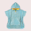 Little Green Radicals Badeponcho med Hætte – Blåstribet, Økologisk Frotté