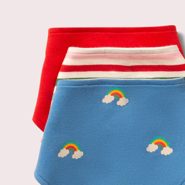 Little Green Radicals Hagesmæk 3-pak i Økologisk Bomuld – Blue Rainbows