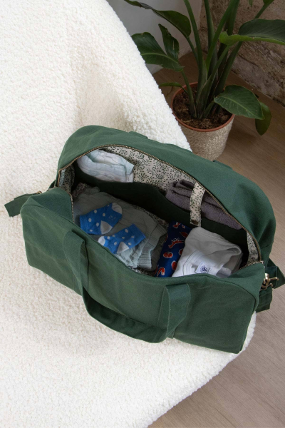 Hindbag Pusletaske 'Basile' i Økologisk Bomuld – Grøn