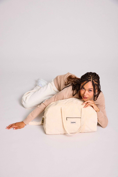 Hindbag Basile Pusletaske i Økologisk Fløjl – Beige