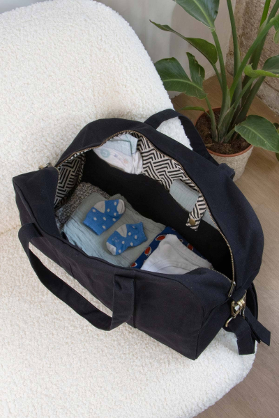 Hindbag Basile Pusletaske i Økologisk Bomuld – Sort