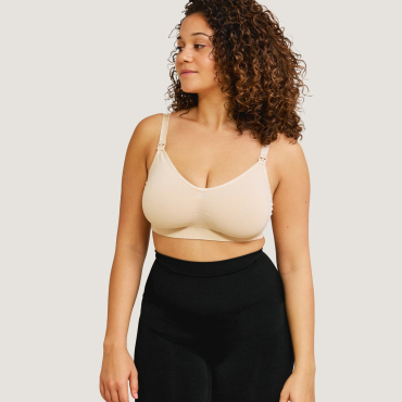 Carriwell Sømløs Amme- & Graviditets-BH Uden Fyld – Beige