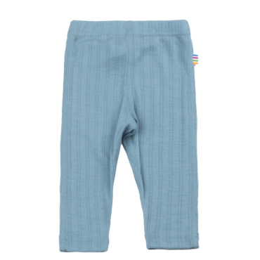 Joha leggings i uld og silke til baby, Støvet blå