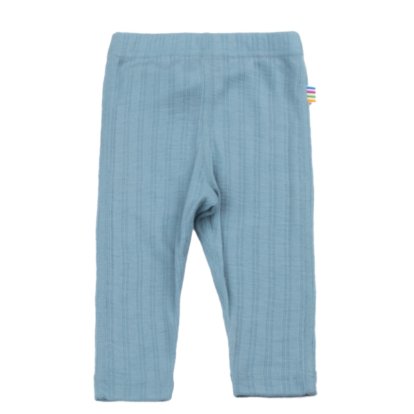 Joha leggings i uld og silke til baby, Støvet blå