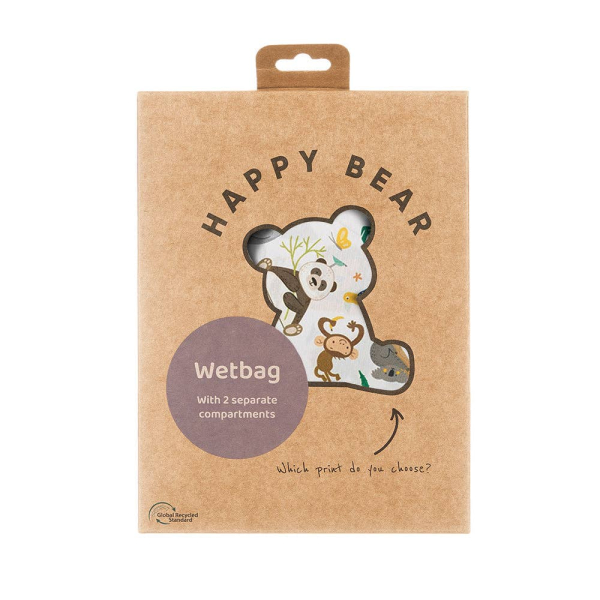 Happy Bear wetbag - Vilde Dyr - detalje