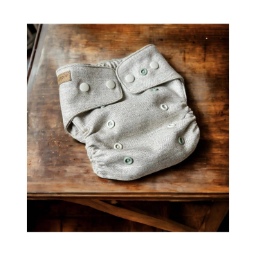 Puppi cover i merinould - nature glow - knapper