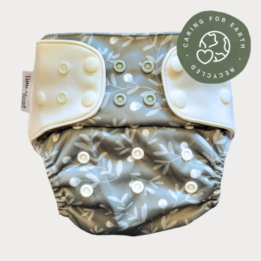 Time Ahead Sweden lommeble Komfort staydry 5-17 kg - Humleblomster grøn