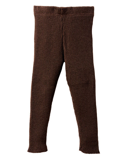 Disana strikkede leggings – økologisk uld – brun – vælg størrelse 50/56