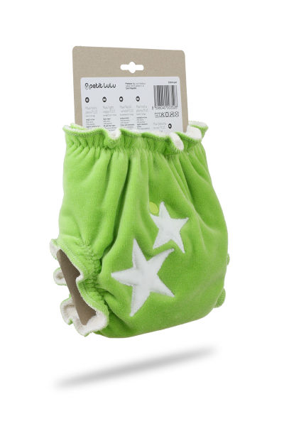 Petit Lulu - Natble - Grøn velour - Trykknapper