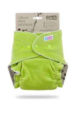 Petit Lulu - Natble - Grøn velour - Trykknapper