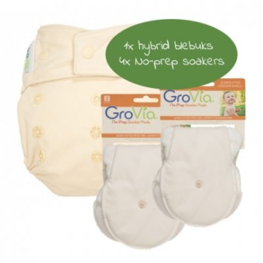 GroVia - Startpakke hybrid AI2 - Trykknapper/ No Prep - Vælg farve/print