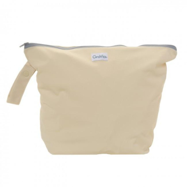 GroVia - wetbag til tur med lynlås og strop - vanilla
GroVia - wetbag til tur med lynlås og strop - vanilla